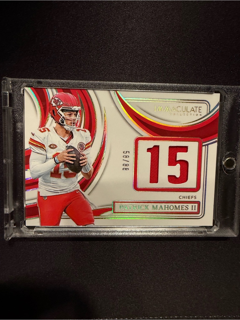 2024 Panini Immaculate Numbers Memorabilia Patrick Mahomes #INM-PMS /88 (MEM)